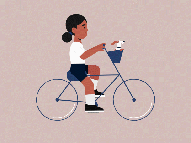 Bike Girl aftereffects animation bike cycle character motion design
