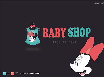 Baby Dress Shop Logo branding design flat logo