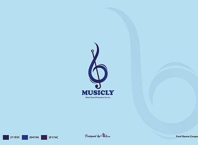 Music logo branding design flat icon logo