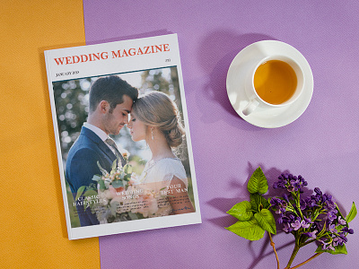 WEDDING MAGAZINE design flat magazine magazine ad magazine cover magazine design typography wedding wedding card wedding cover design wedding magazine