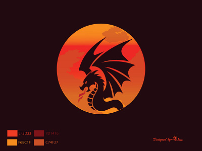 Dragon Design design dragon design dragon tshirt design flat logo tshirtdesign