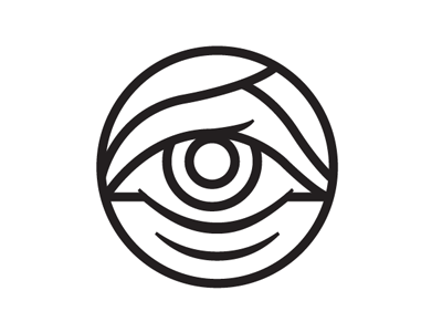 Eye bw clean eye illustration logo simple stroke