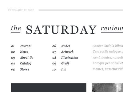 The Saturday Review bw georgia grid squarespace template