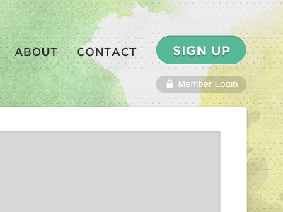 Sign up button dots green login pattern sign up water color yellow