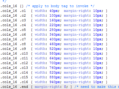 Simple grid system code css grid