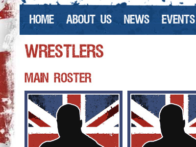 Hammerlock Wrestling screen-shot #2 blue design hammerlock red website white wrestling