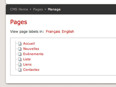 Multilingual CMS