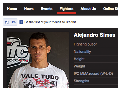 MMA fighter profile