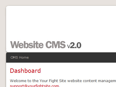 Your Fight Site CMS v2 cms mma wrestling