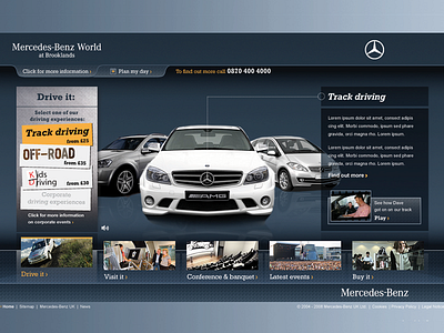 Mercedes-Benz World ui web design
