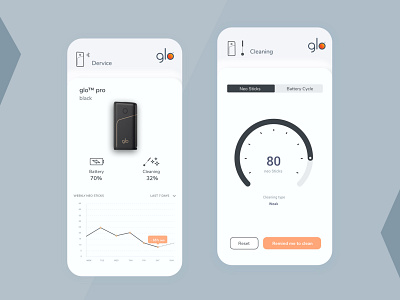 Glo App app branding design minimal ui ux web