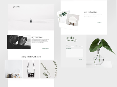 Photofolio branding design minimal minimalist portfolio typography ui ux uxbly vintage web