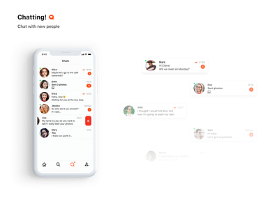 Dating app — Chat app chat design figma interface ios iphone x messenger app mobile ui ux