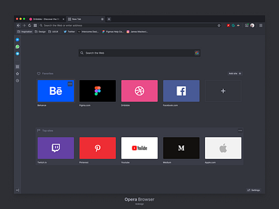 Opera browser redesign concept