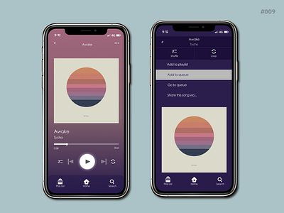 Daily UI #009 Music Player app design illustration ui