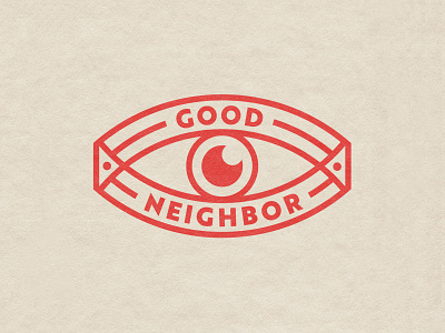 Good Neighbor Logo Idea eye good neighbor lockup logo simple logo