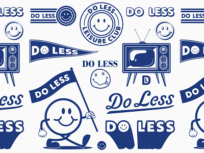 Do Less Branding branding do less logo logo design smiley face