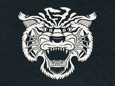 Tiger Head procreate tattoo tattoo flash tiger tiger design vintage