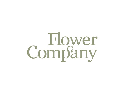 Flower Company florist flower shop ligature logo logo design serif
