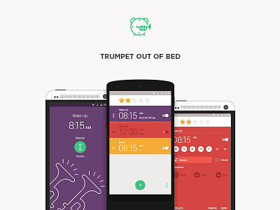 Trumpet Alarm Clock alarm app app design clock trumpet ui ux