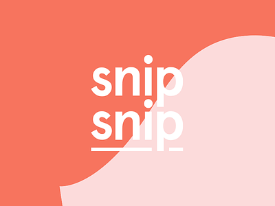 Snipsnip logo color colour fashion logotype minimal organic pink red simple snip typography