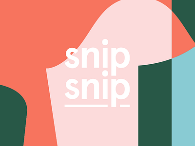 Snipsnip logo color colour fashion logotype minimal organic pastel simple snip typography