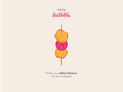 Hello Dribble animation branding design flat icon illustration minimal typography