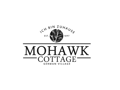 MOHAWK COTTAGE branding design flat icon logo minimal typography ui vector website