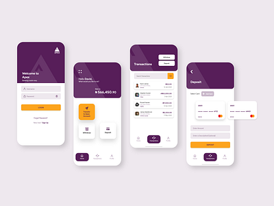 Mobile Banking Application adobexd app bank banking app design mobile mobile app mobile ui ui ux