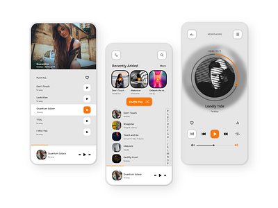 Music Player (Light Theme) by David Ntekim-Rex on Dribbble