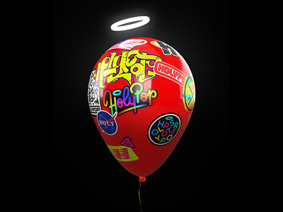 Baloon art artwork baloon baloons design graphic graphic design happy birthday holy holypop holypopstore illustration red render rendered renderedthreads rendering renders