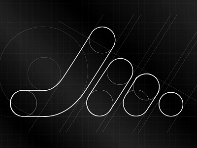 Personal Logo Revision black fingers grid hand identity justin winget jw lines logo monogram simple sleek
