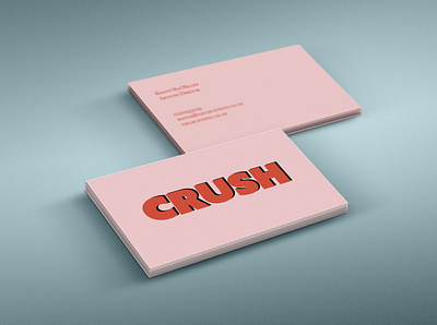 CRUSH Business Card branding business card design business cards businesscard design graphicdesign vector