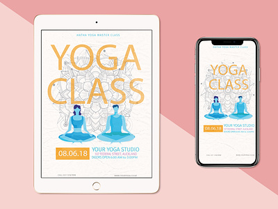 Yoga Flyer Add branding design flyer flyer artwork flyer design graphicdesign illustration logo vector yoga yoga flyer