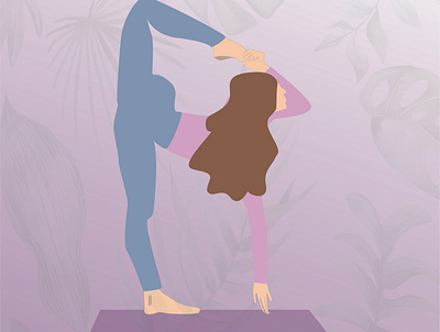 Yoga Girl design graphicdesign illustration vector