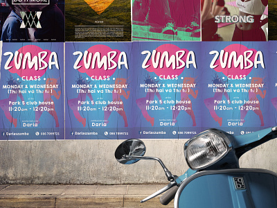 Zumba Poster design digital illustration flat illustration flyer flyer artwork flyer design graphicdesign poster