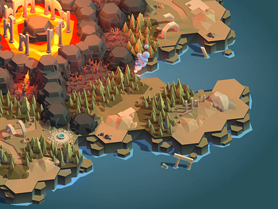Game map 3d blender environment faceted game game dev gamedev level low poly polygon real time
