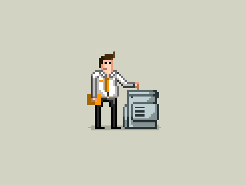 Errry day i'm copying animation copy office pixel pixel art routine