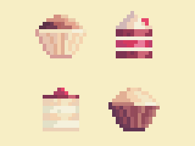 Pixel pattern cake candy chocolate cupcake pattern pixel