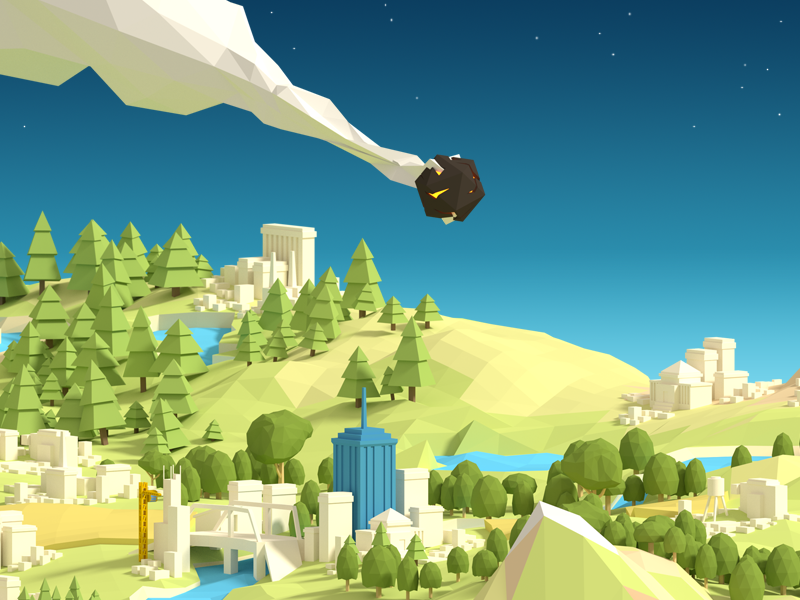 Low poly map by Alex Pushilin on Dribbble