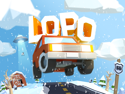 Lopo car endless game gamedev landscape lopo low poly race winter