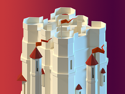Tower blender faceted game gamedev low poly polygon tower