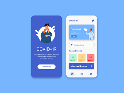 Covid - 19 App Design app banner design color colorful course covid covid 19 covid19 design icon ui uidesign uiux vector web website