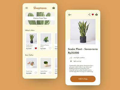 Shoptana E-commerce Concept app design ecommerce minimal ui ux