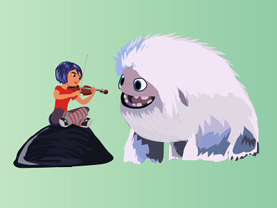 Everest from abominable animation design flat icon illustration illustrator line linework minimal movies netflix serie vector