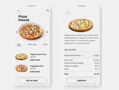 Pizza Delivery UI design..