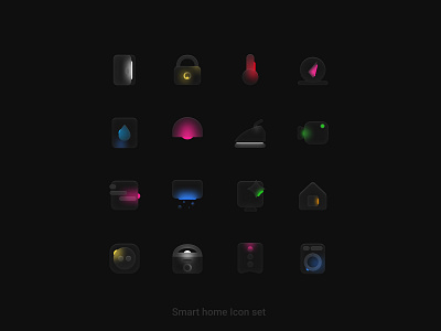 Smart home icon set