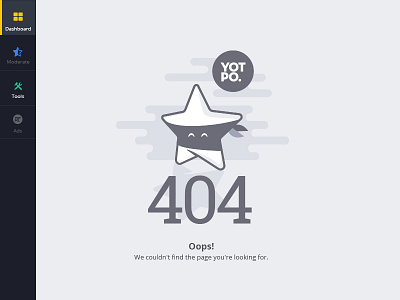 Error Page 404 dashboard error illustration star ui user