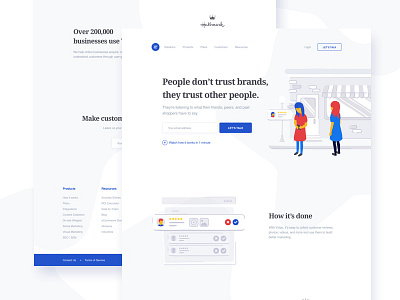 Homepage Redesign Concept homepage illustration landing page redesign reviews yotpo
