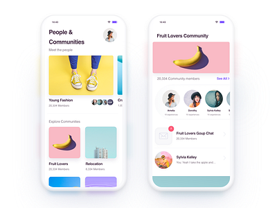 Application carousel flat header iphone x mobile tails thumbnail ui ux